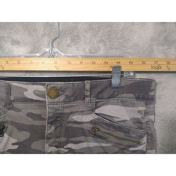 Democracy Jeans Women 12 Gray Camo Skinny Ab Technology Freedom Ankle Stretch - Picture 3 of 9